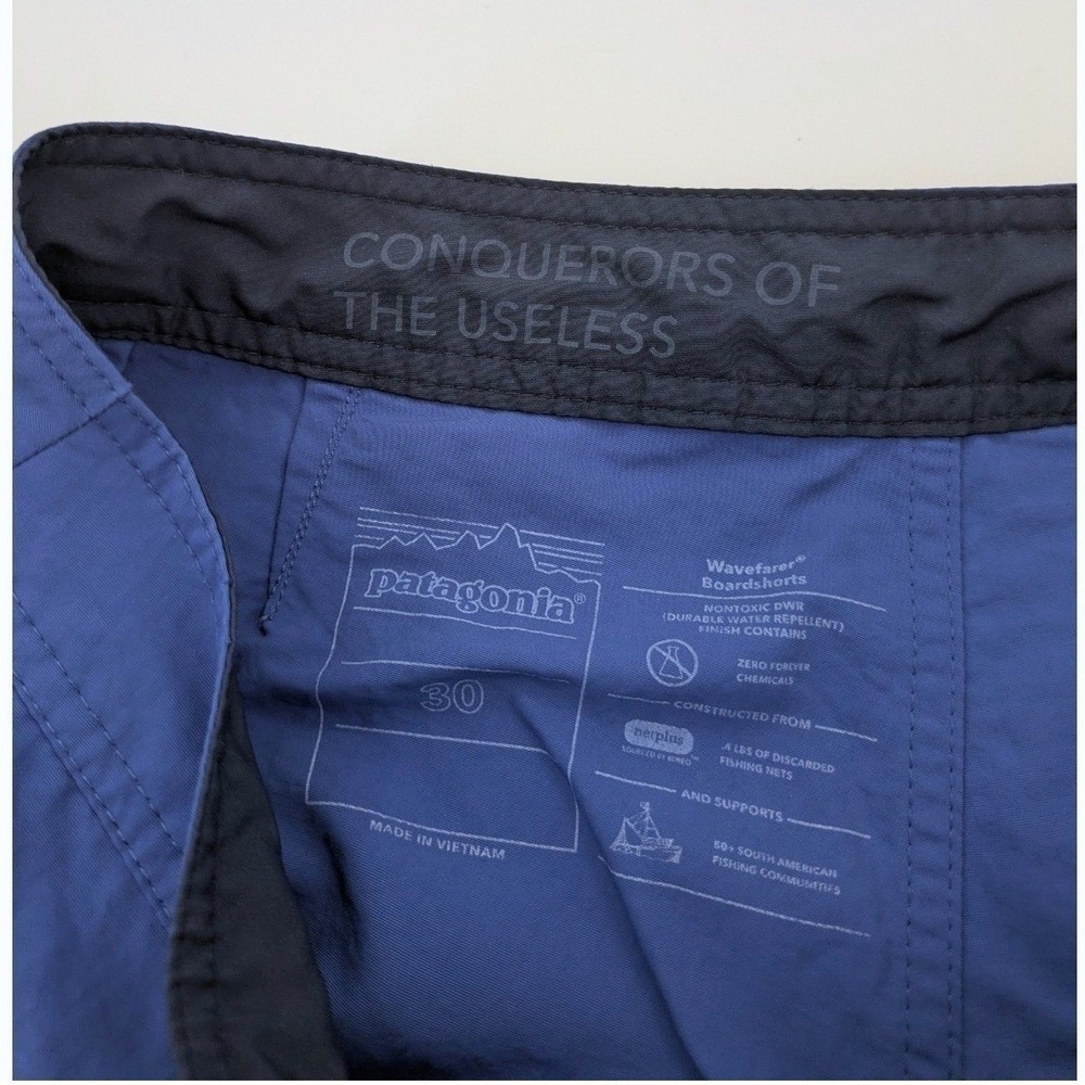 Patagonia Wavefarer Boardshorts Men's Size 30 Blue Swim‎ Trunks Beach Surfing - Picture 3 of 12